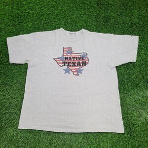 Vintage Born In Texas Shirt Womens XL 24x26 Gray
